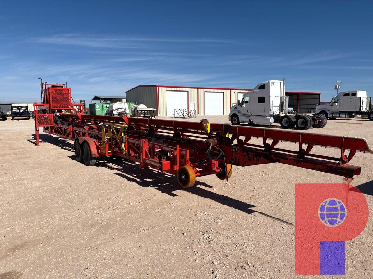 Used 53’ X 90” T/A GOOSENECK HYDRAULIC PIPE HANDLER TRAILER