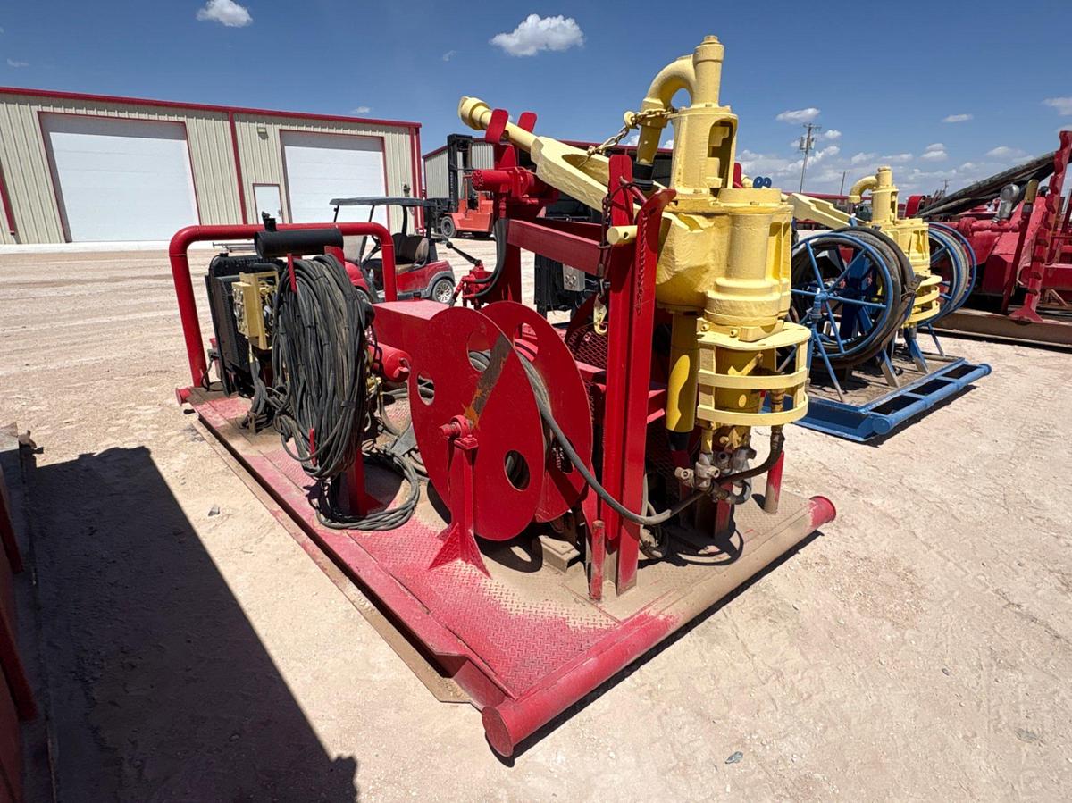 Used Evco 85-ton power swivel unit, skidded