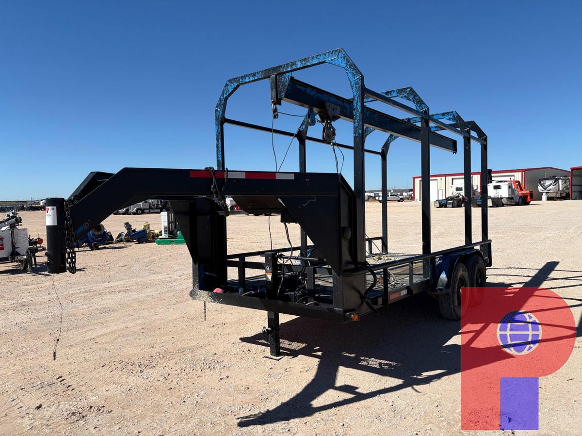 Used SHOPBUILT 16’ X 7’ T/A GOOSENECK MONORAIL TRAILER