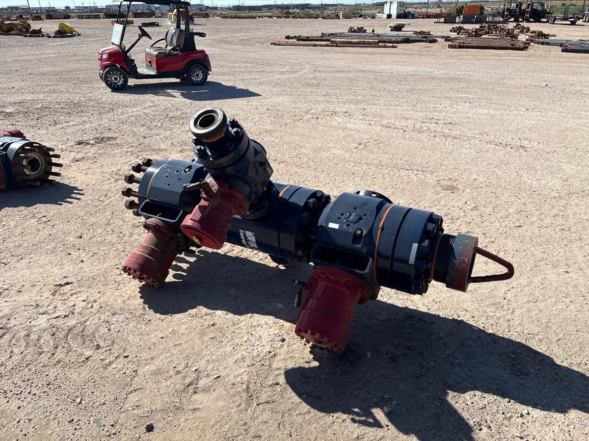 Used 5” x 2-1/12” 15k fluid cross w/ (2) 5” ball valves & (2) 2” ball valves