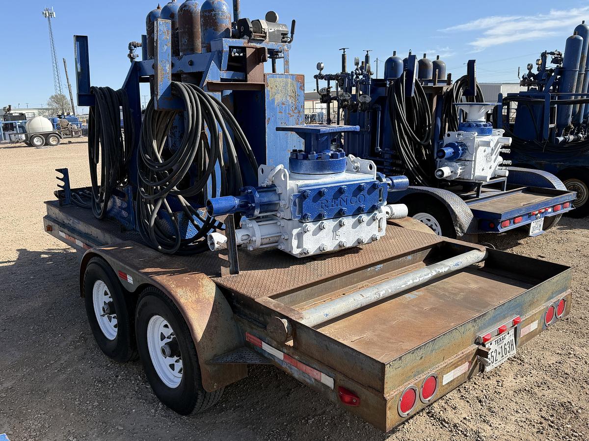 Used 7-1/16 REEDY 5M 2-7/8 HYD BOP 3-STATION MTD ON 1999 HMDE T/A BP ACCUMULATOR CLOSING UNIT TRAILER