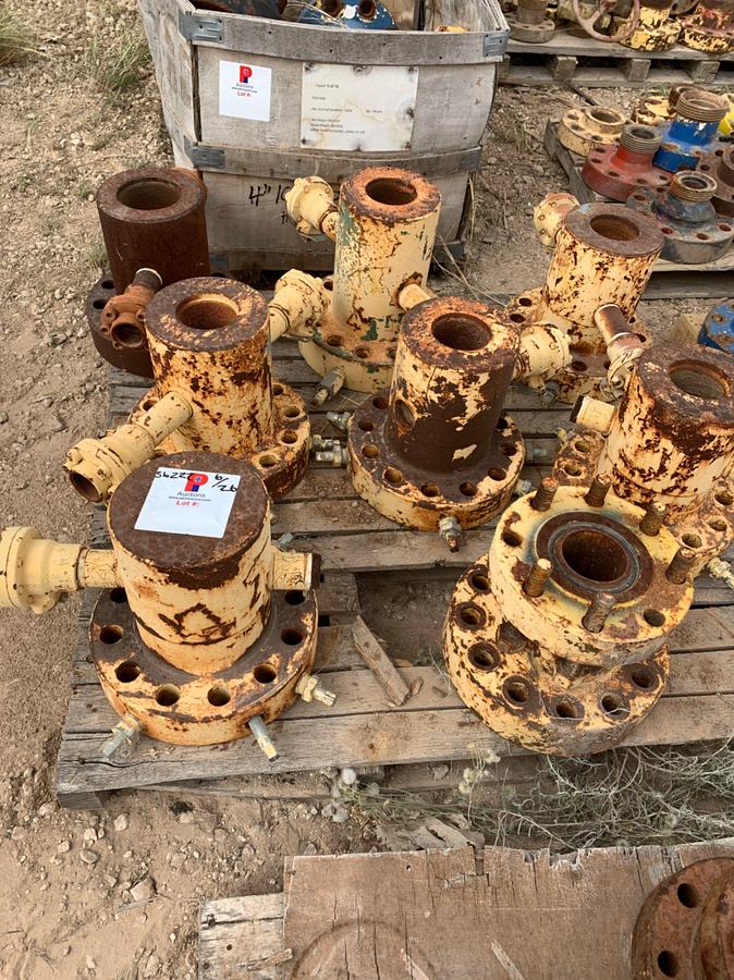 Used (4)Pallets of Assorted Spacer Spools and Flanges