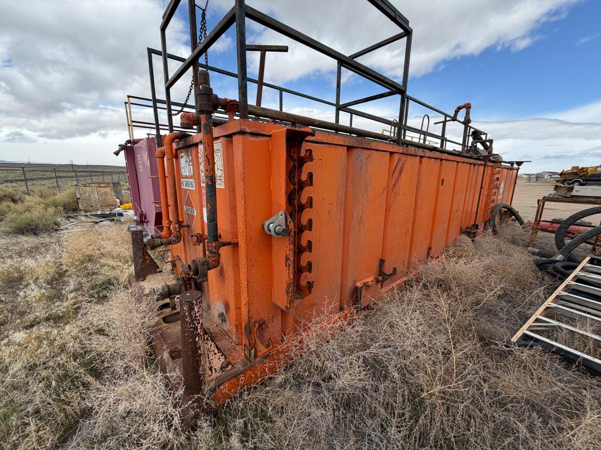 Used 35’x7x5h 3 comp. Open Top Pit