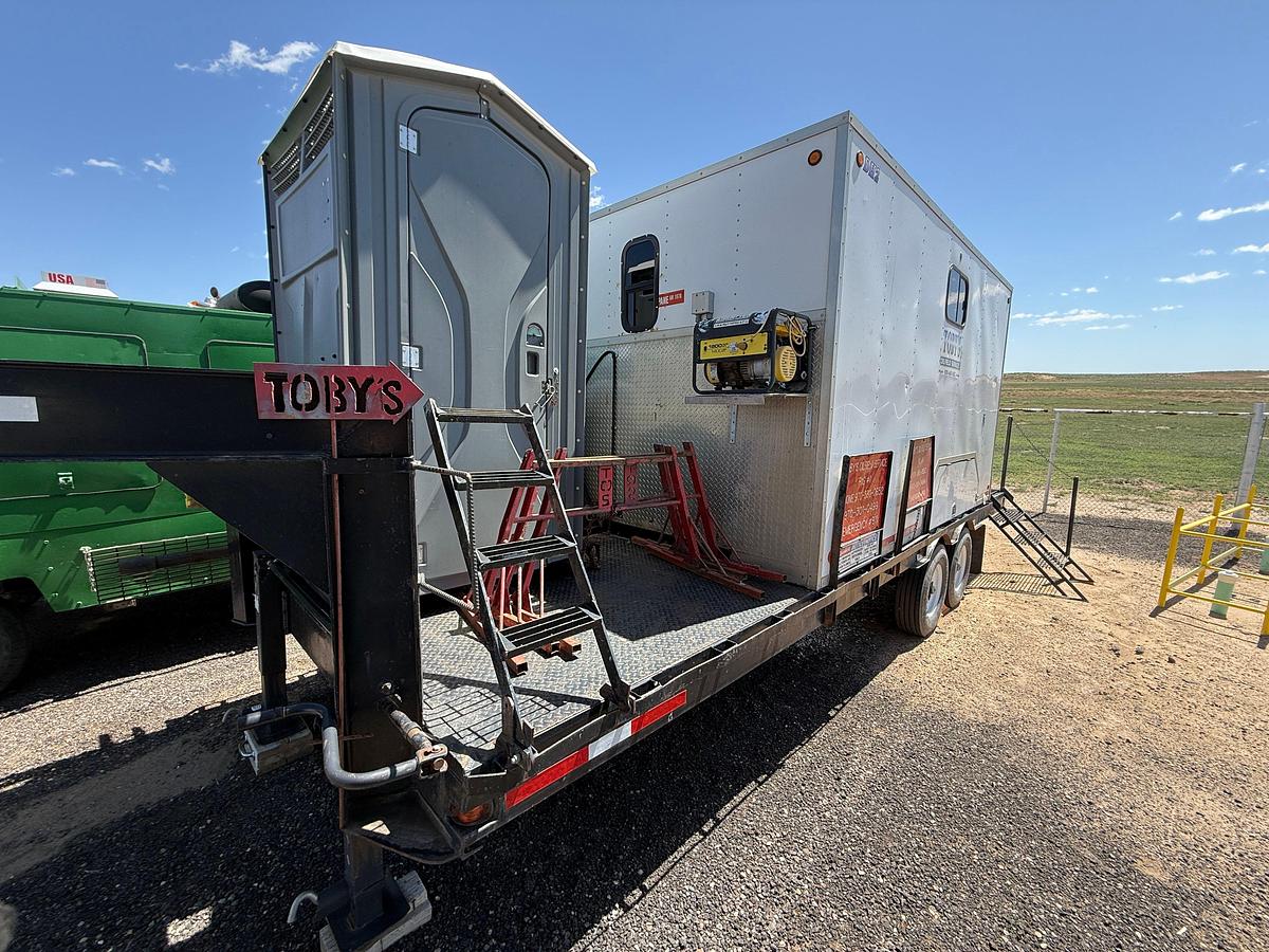 Used 2000 CRKG 24’x102” T/A PORTA-POTTY DOGHOUSE GOOSENECK TRAILER