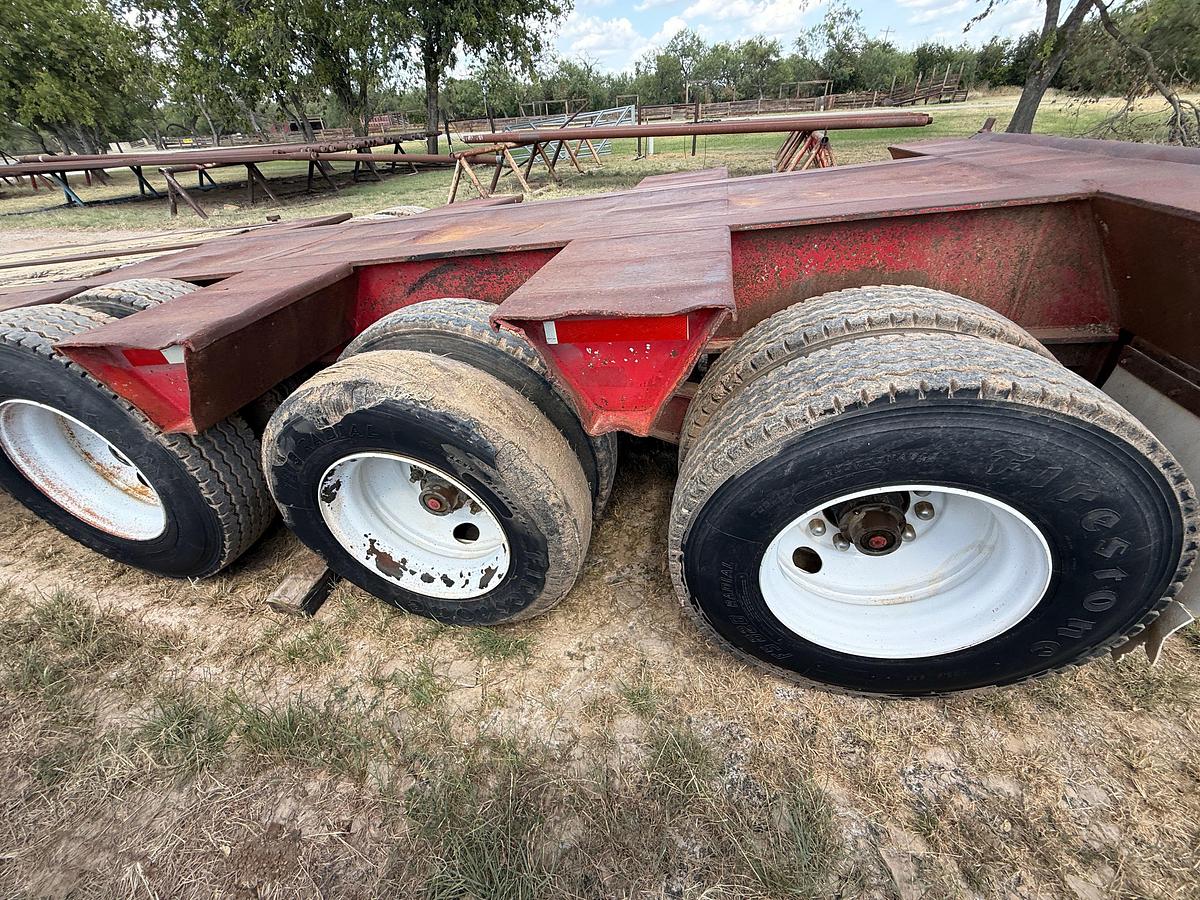 Used 1981 AZTEC 45’x 96” 50-Ton TRI-AXLE NARROW NECK LOWBOY TRAILER