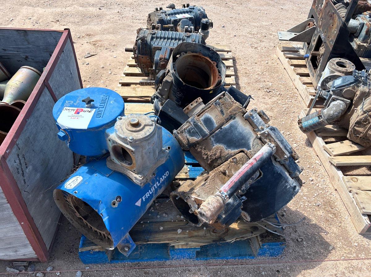 Used (2 pallets) w/ (5) incomplete fruitland & jurop vacuum pumps