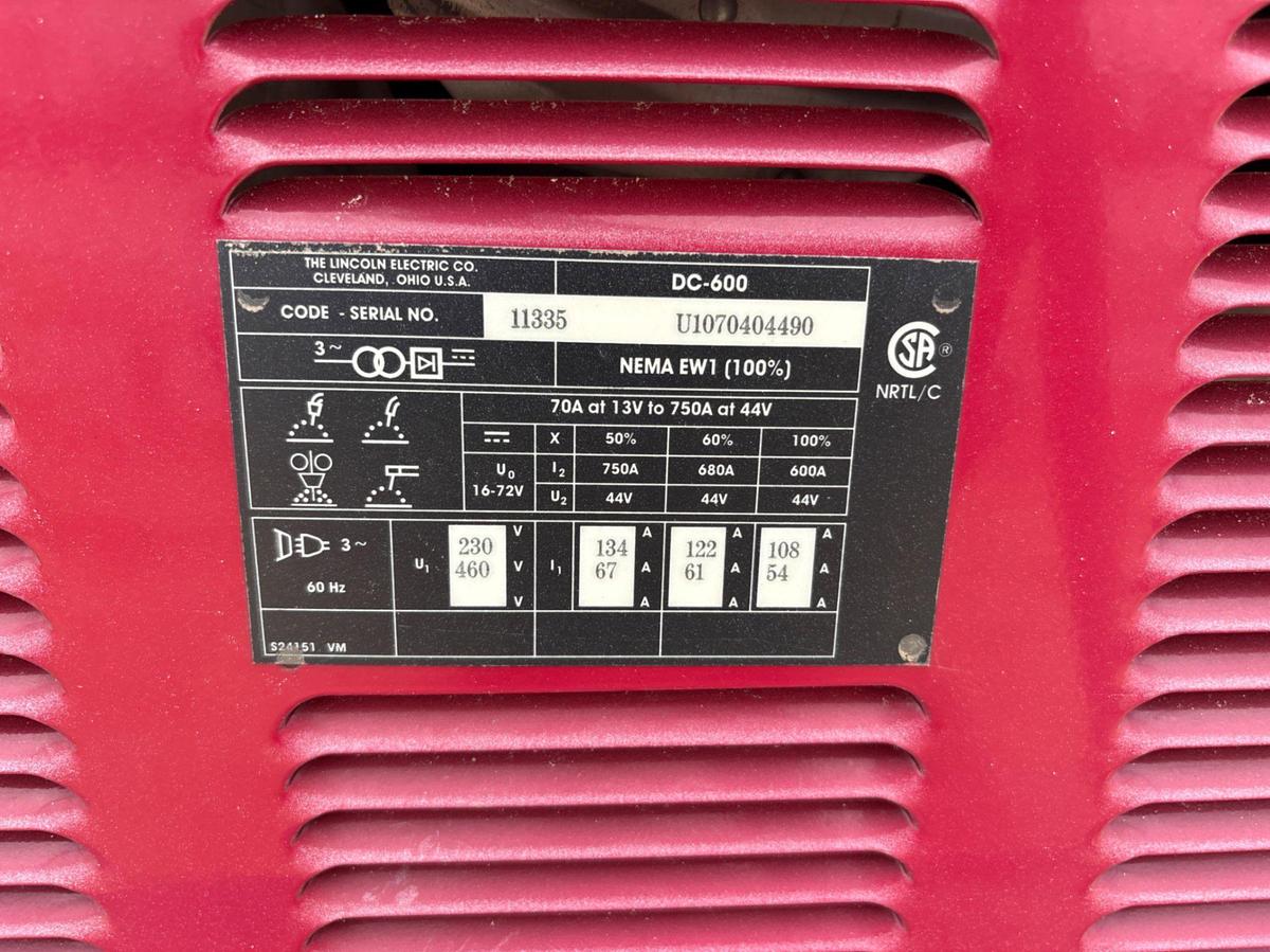 Used Lincoln electric DC-600 welding machine