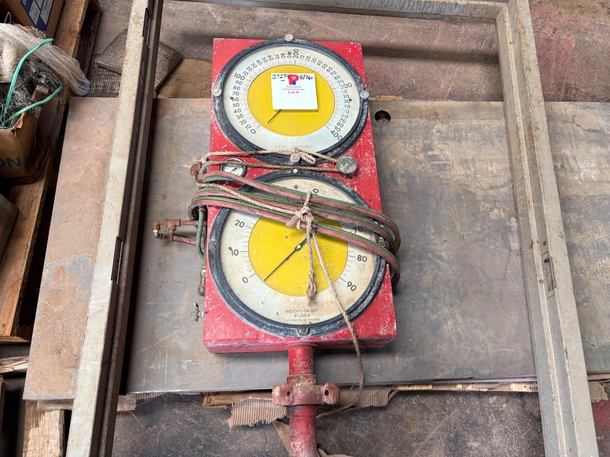 Used 2-dial weight indicator & 82” x 45” door
