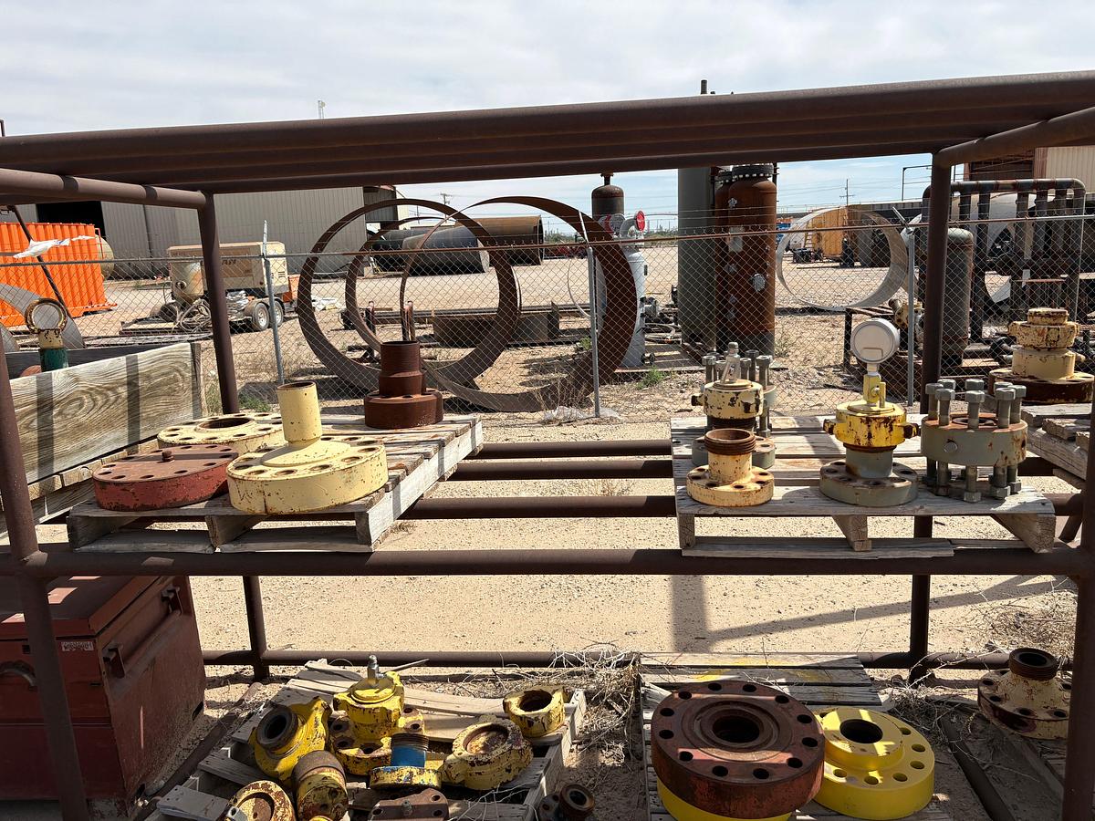 Used (15 pallets) of assorted weco flanges, landing flanges, pipe collars, etc…
