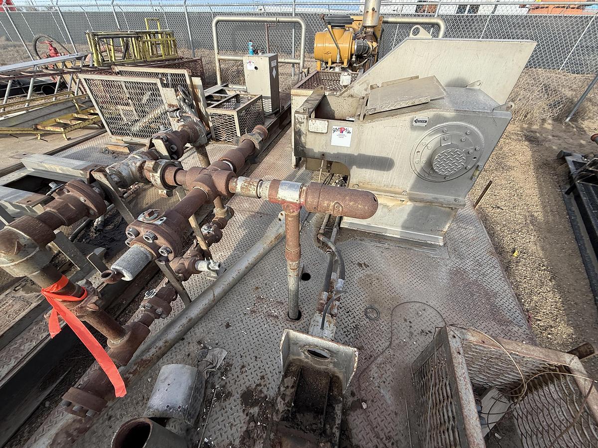 Used TULSA TT250 3K WP TRIPLEX WELL SERVICE PUMP SKIDDED P/B CATERPILLAR C9