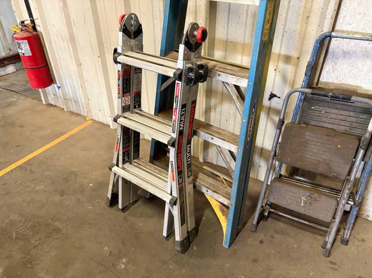 Used (2) A-frame ladders & (2) step-ladders
