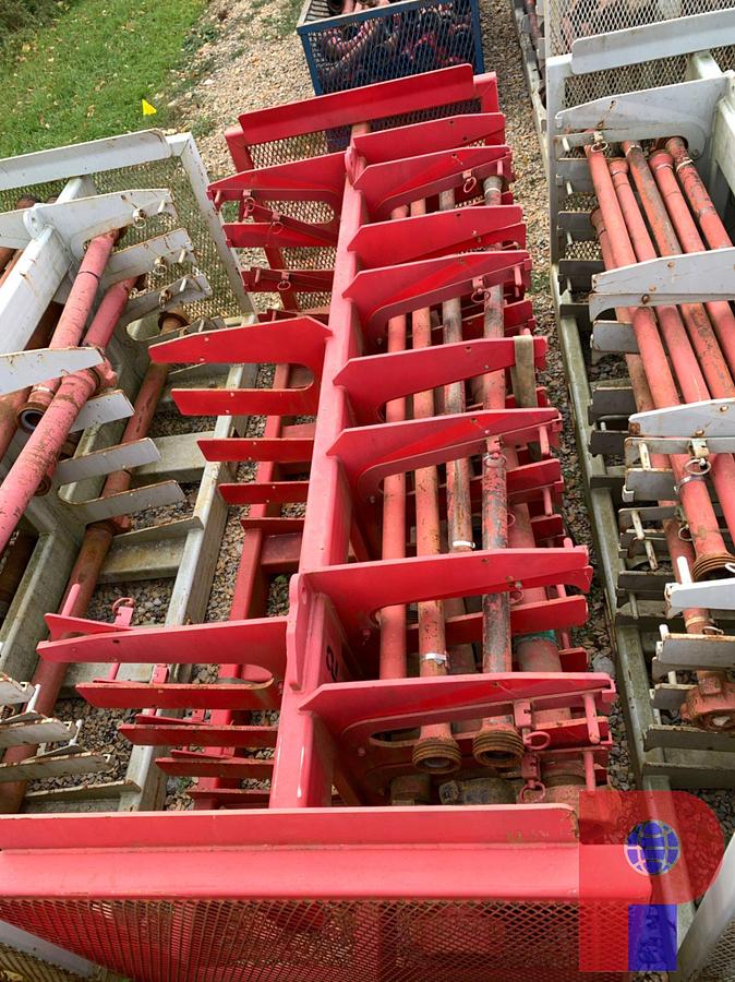 Used (18X$) 3’-10’ JTS. OF 2”- 3” FIG 1502 15K WP FLOW IRON ON TRANSPORT RACK