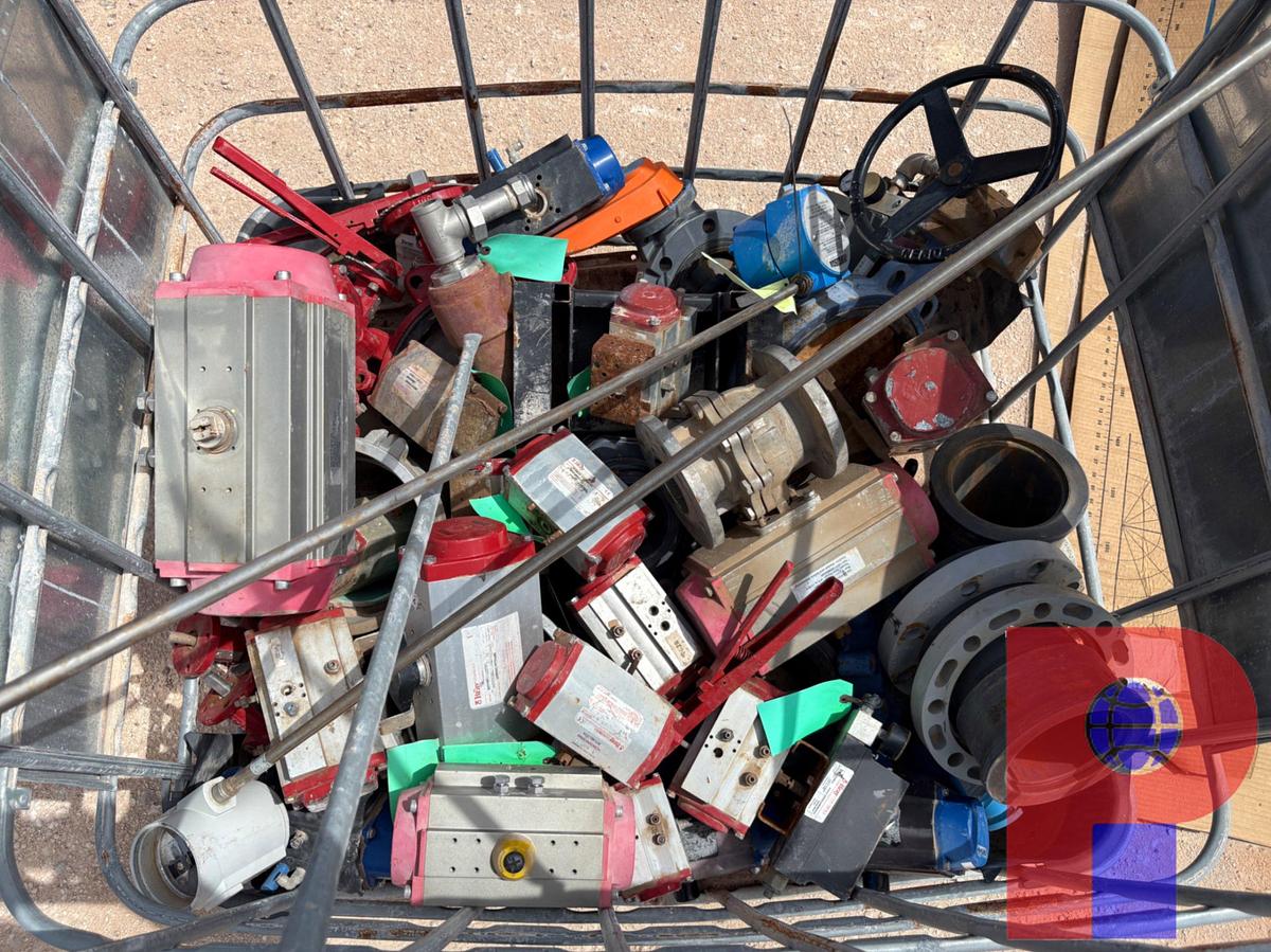 Used CRATE OF ASSORTED 4”-10” BUTTERFLY VALVES & BRAY VALVE ACTUATORS