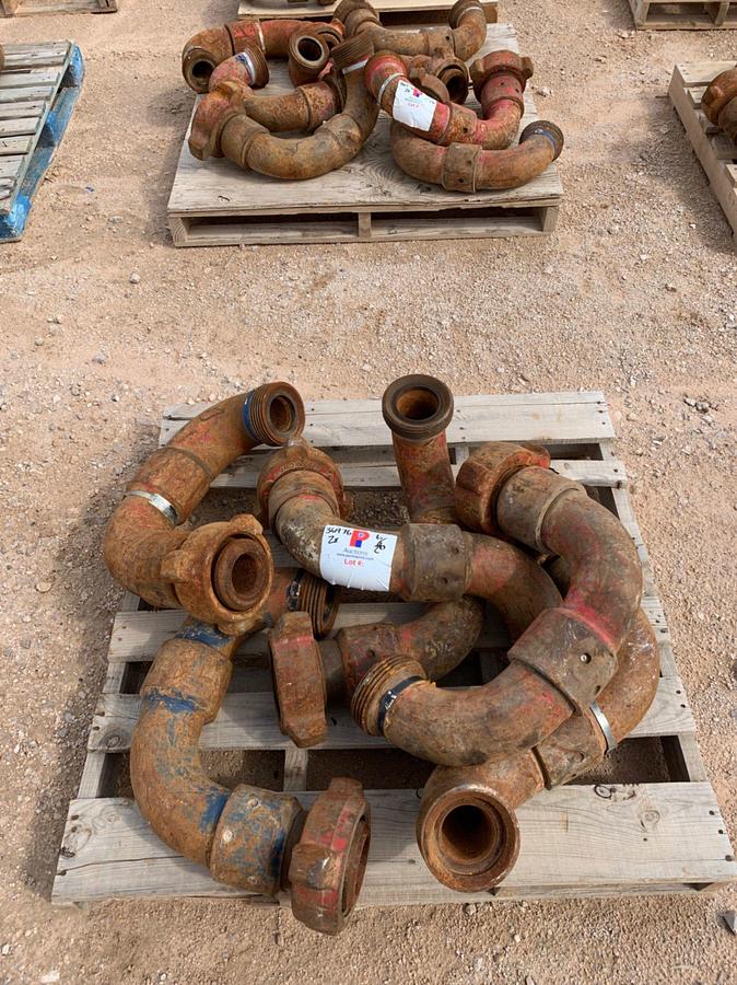 Used (13x) 2 Pallets 3” 1502 Style 50-F x F Swivel Chiksans