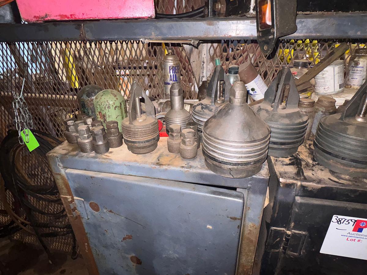 Used (2) 2’ x 16” x 4’ cabinets w/ 40+ assorted back pressure valves