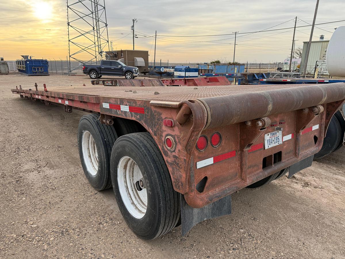 Used 1980 LUFKIN  43’ X 96” T/A OILFIELD FLOAT FLATBED TRAILER