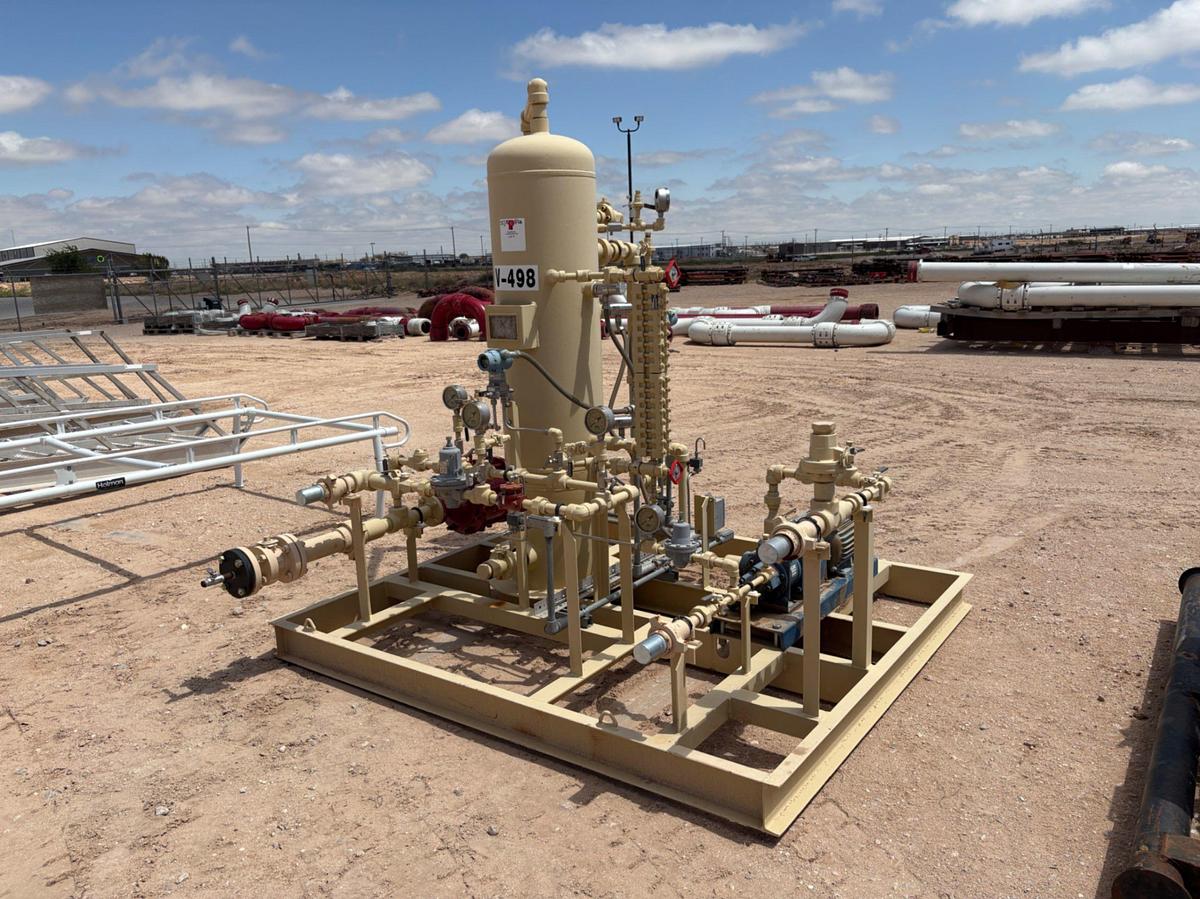 Used Production Facilities Equipment Co. LACT unit. Skidded