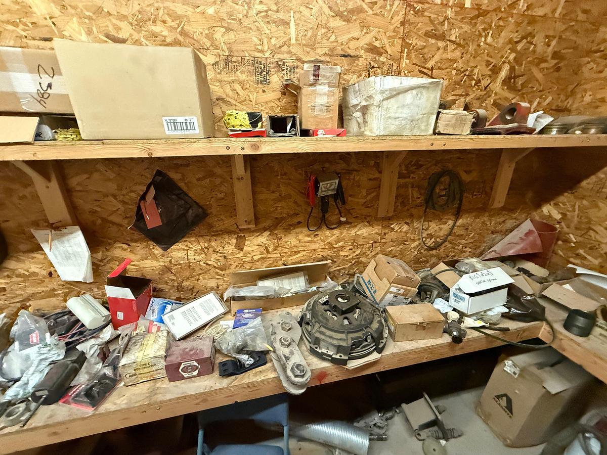 Used PARTS ROOM W/ CONTENTS OF, ROD ELEVATORS, SNATCH BLOCK, HYD VALVE BANK, (8) SHARK TOOTH BITS, JASK STANDS, FUEL PUMP, & RELATED