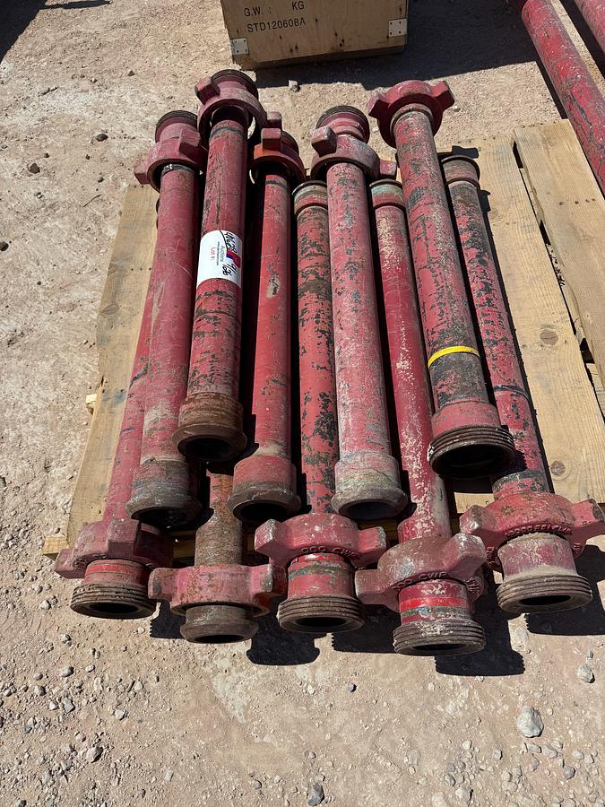 Used (10 X $) 3” x 3’L FIG 1002 10K WP FLOW IRON PUP JOINTS