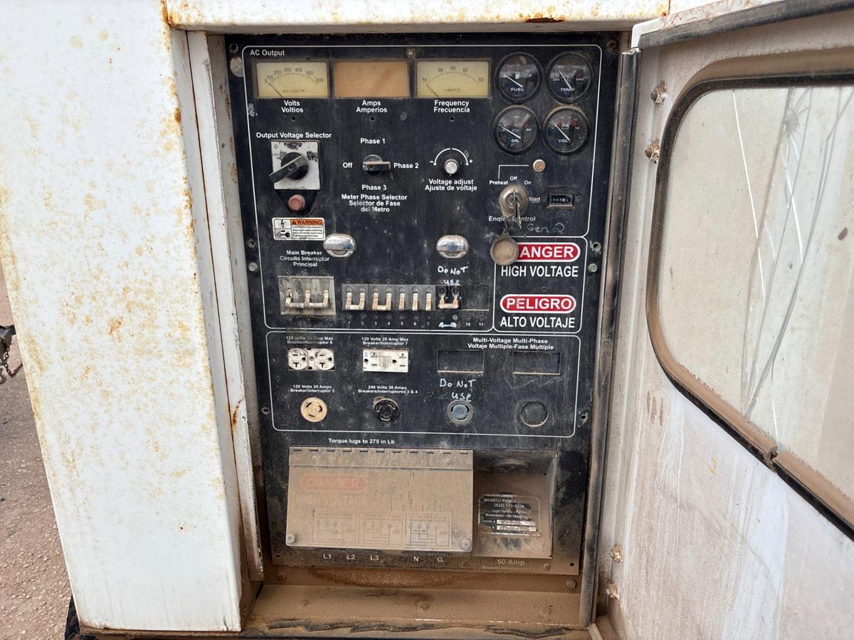 Used 2013 WARREN POWER SYSTEMS NPS-P-20 20KW S/A TOWABLE GENERATOR