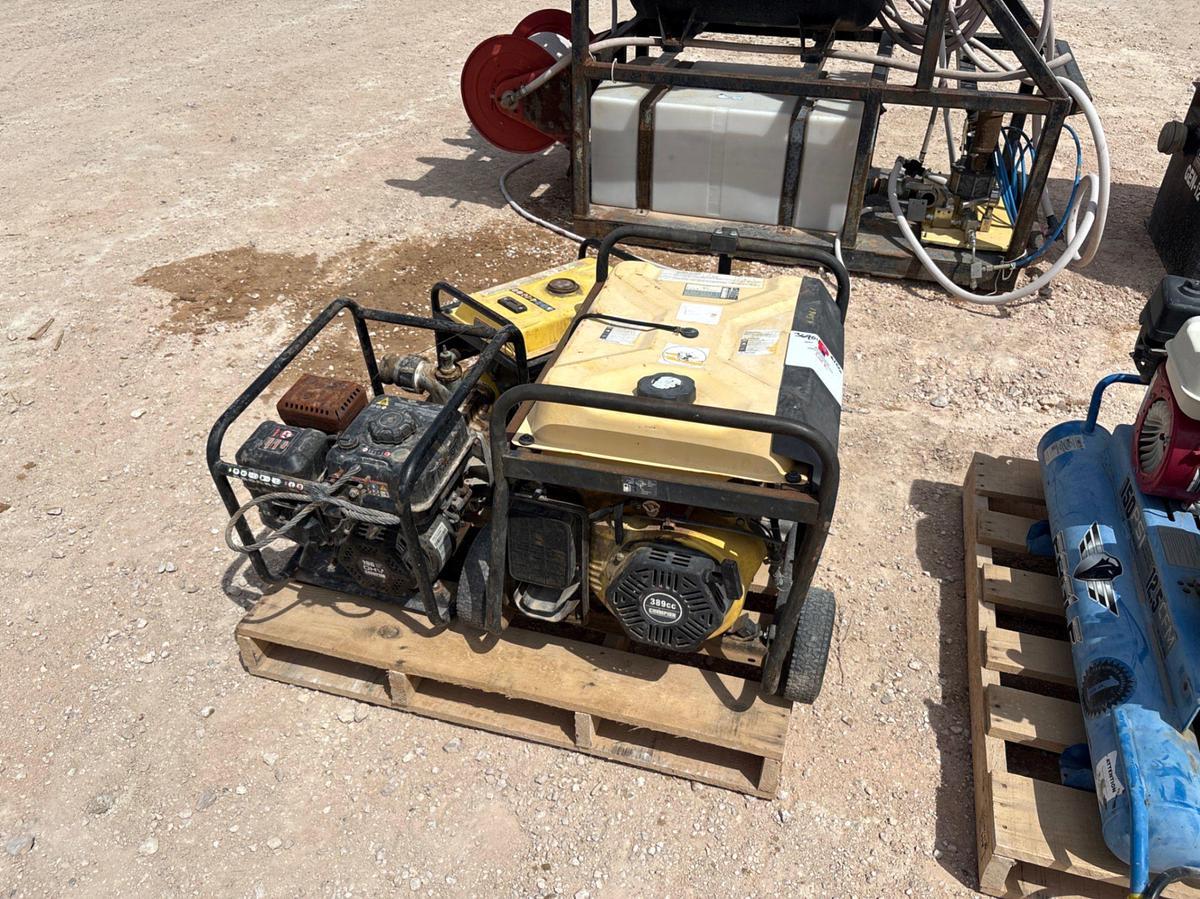 Used (2) champion portable generators & (2) trash pump