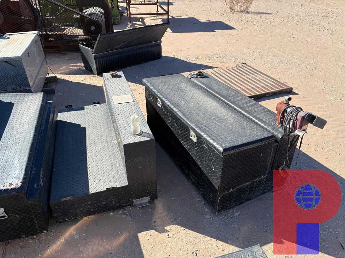 Used (5) ASSORTED TRUCK TOOLBOXES & L-SHAPED FUEL TANKS