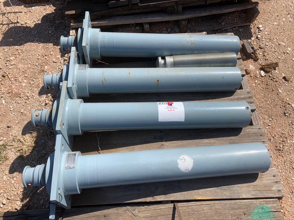Used Pallet of 4 Parker 2000psi Hydraulic Cylinders