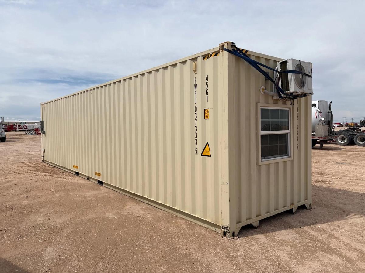 Used 40’ x 8’ x 9’6” sea container converted into living quarters