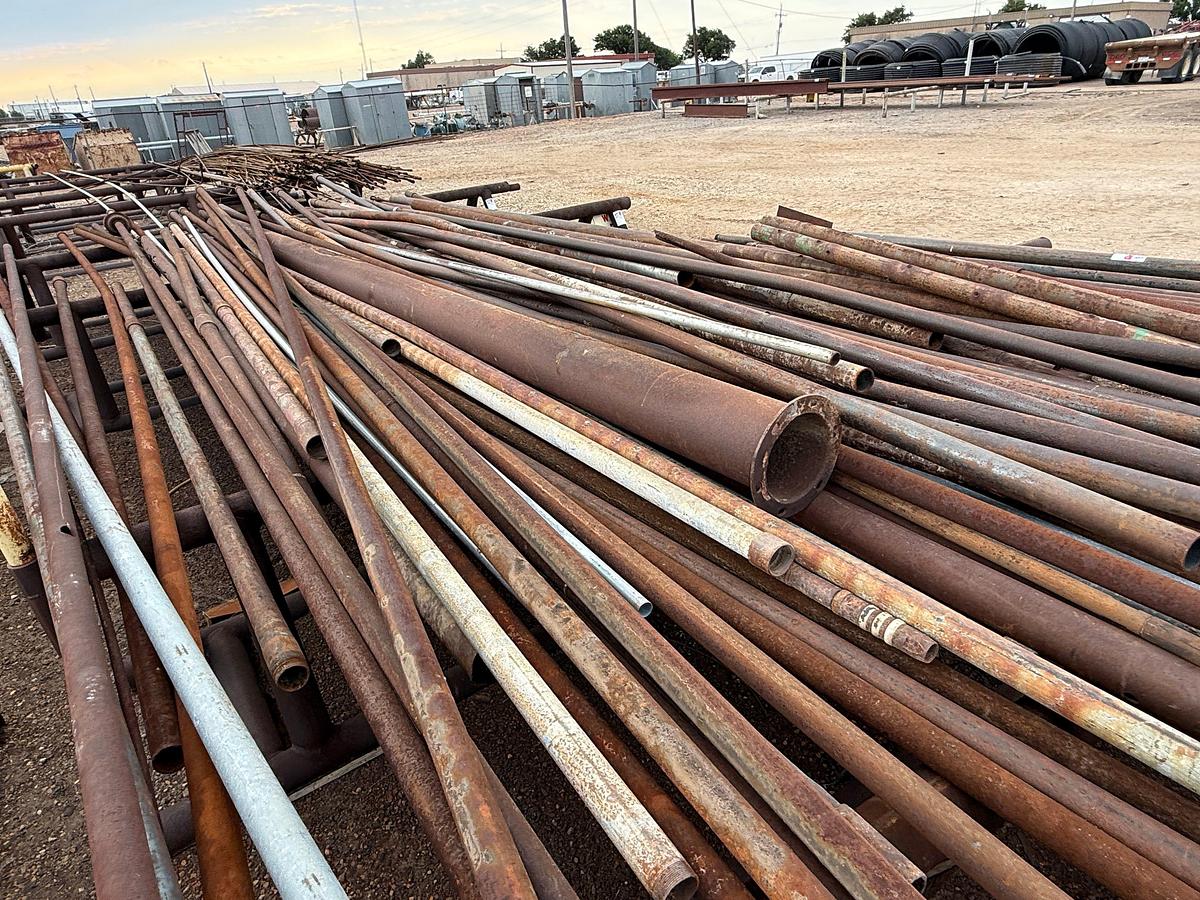 Used LOT OF VARIOUS SIZE & TYPE, SOME STRUCTUAL TUBING PIPE
