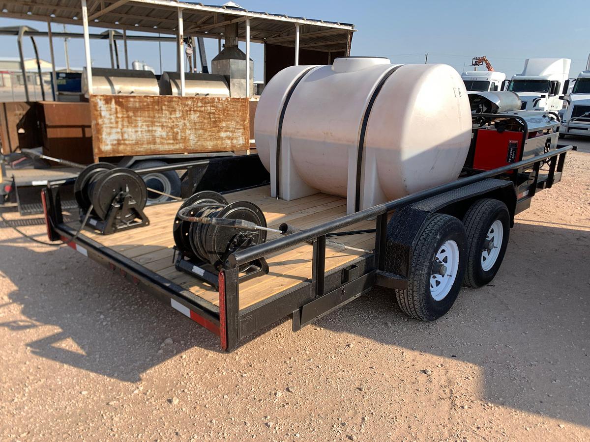 Used 2012 18’ x 7’ T/A BUMPER PULL PRESSURE WASHER TRAILER
