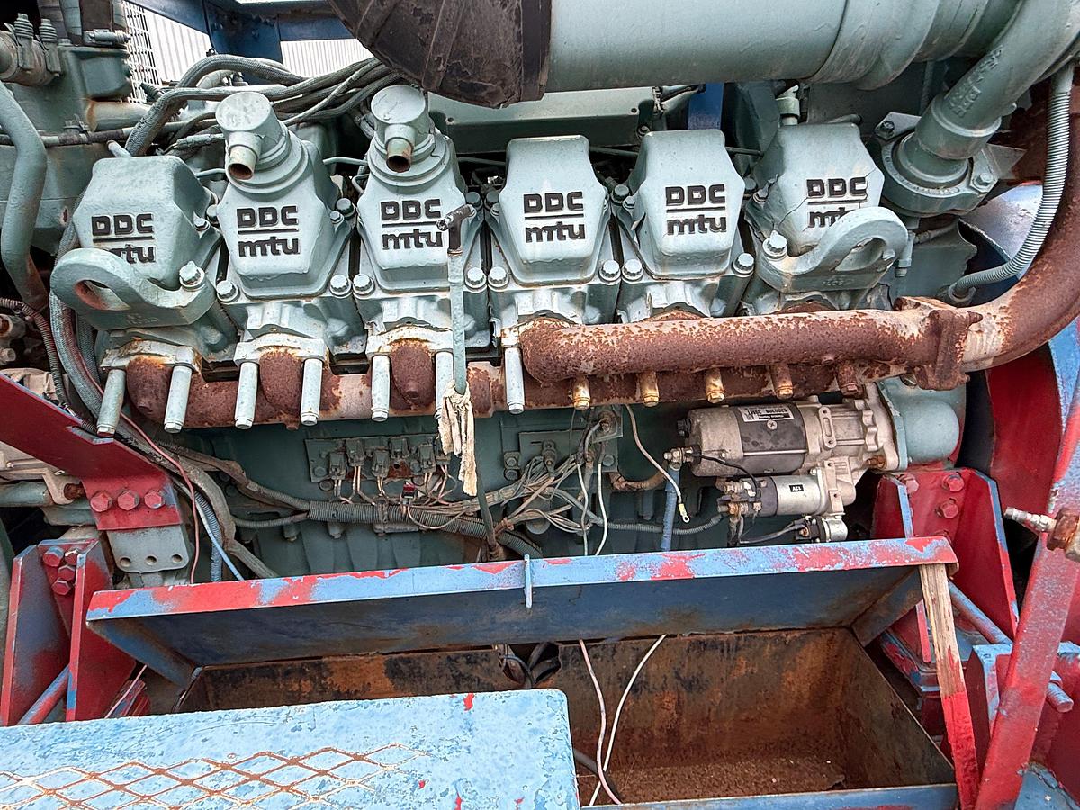 Used GARDNER DENVER PZ7 TRIPLEX MUD PUMP P/B MTU 12V2000TTA, SKIDDED
