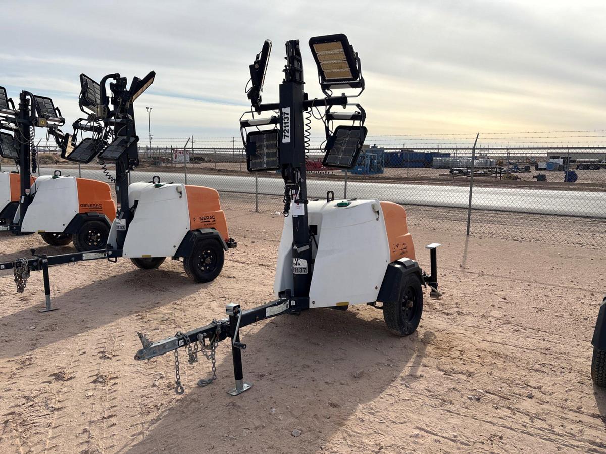 Used 2018 GENERAC  MLT6SMD 6KW S/A BUMPER PULL LED LIGHT TOWER