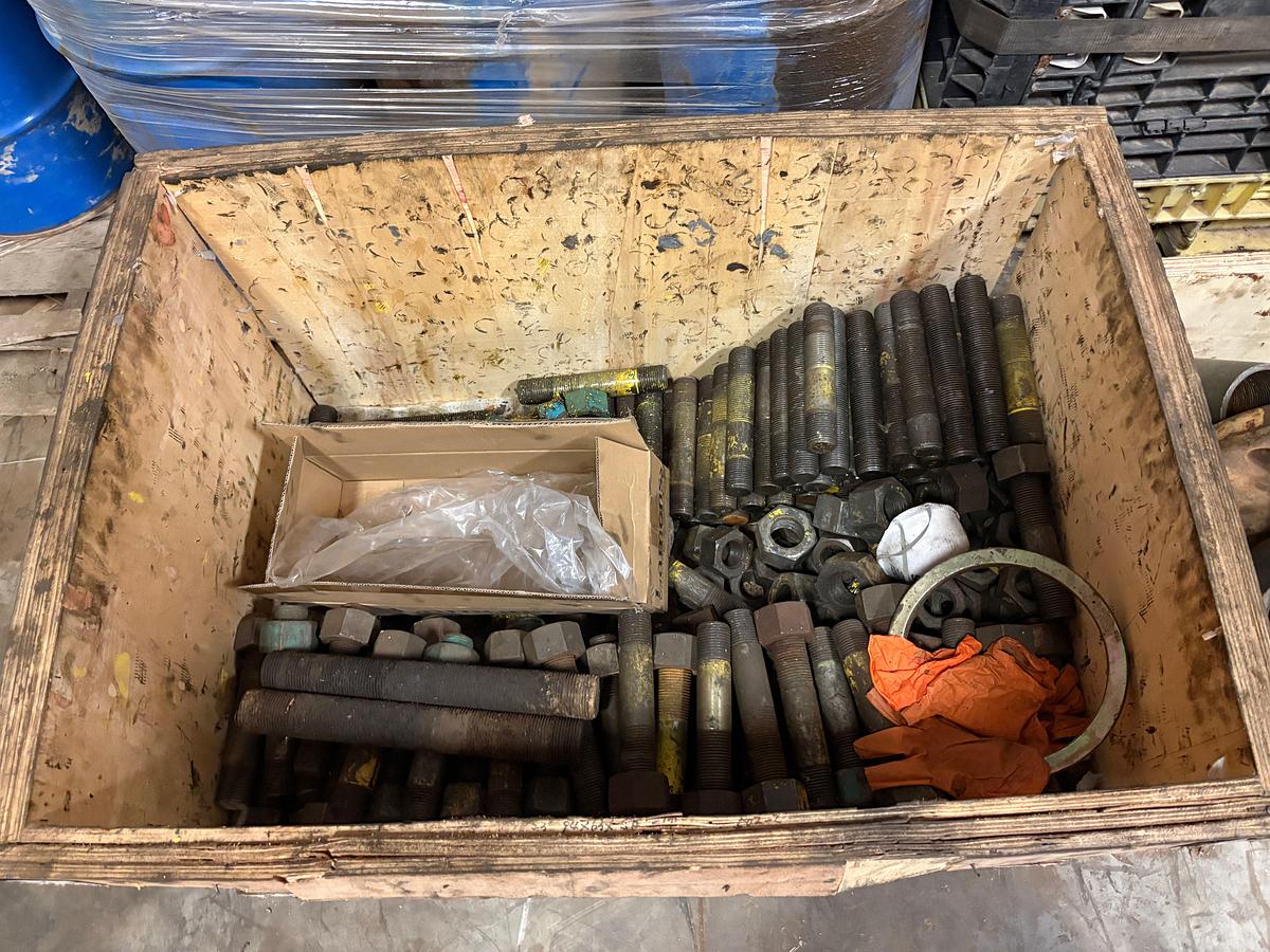 Used (6 pallets) of assorted frac valve parts, stem assemblies, bonnet flanges, & esp hangers