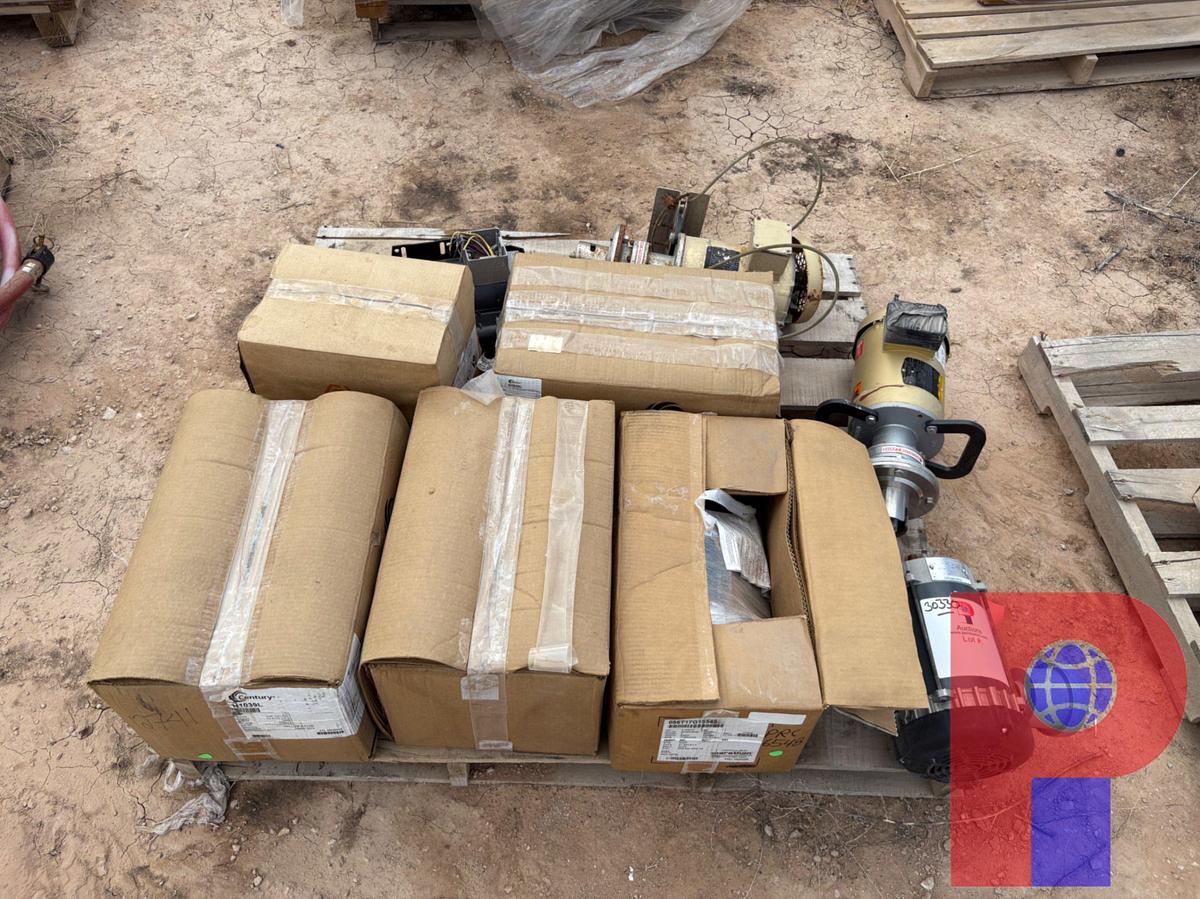 Used (9) UNUSED MARATHON, BALDOR, AND BJM 1/2HP ELECTRIC AGITATOR MOTORS