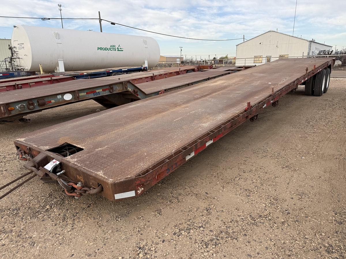Used 1980 LUFKIN 43’ X 96” T/A OILFIELD FLOAT FLATBED TRAILER