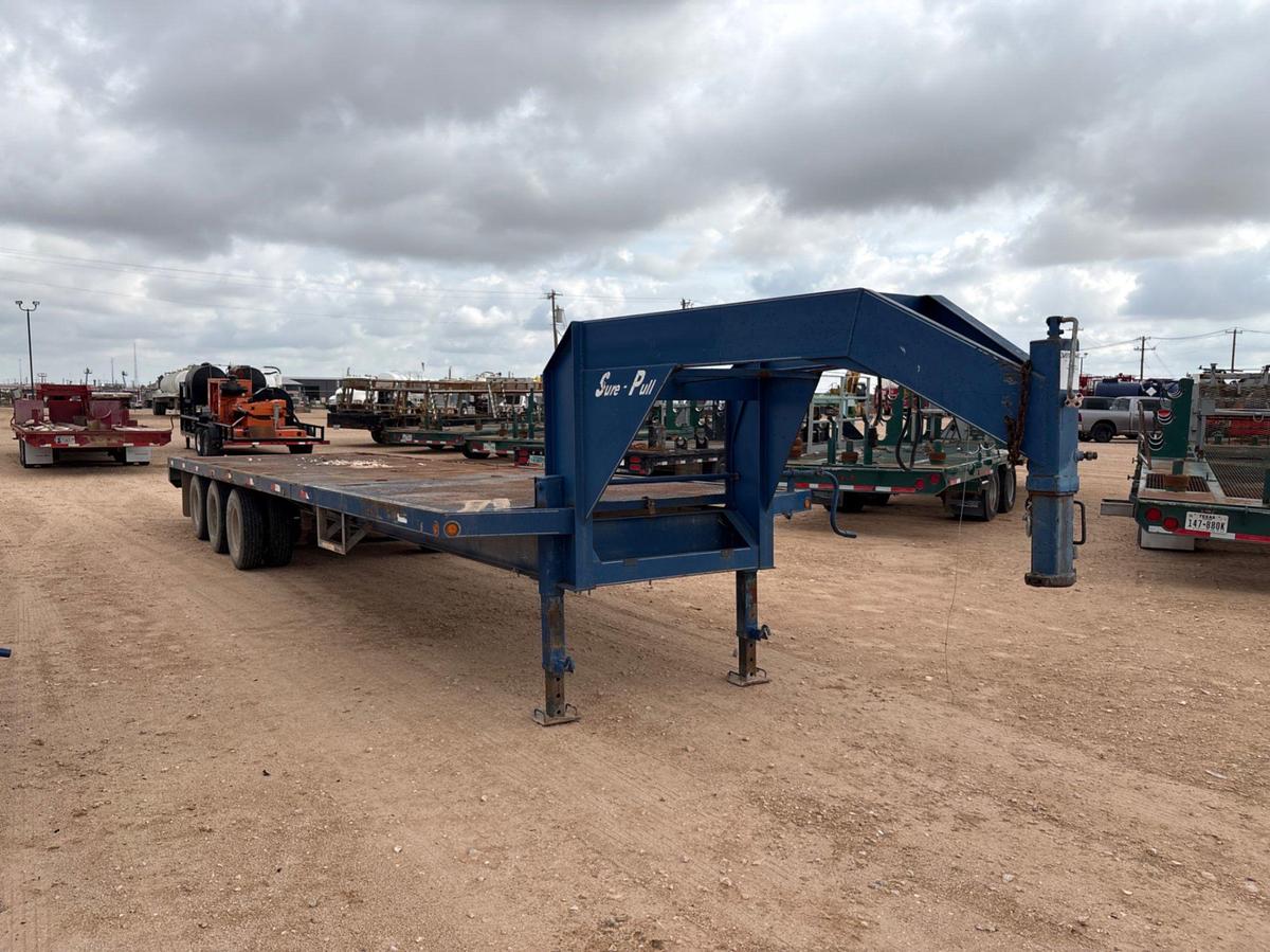 Used 2012 SURE-PULL 30’ X 8’ 3-AXLE GOOSENECK TRAILER