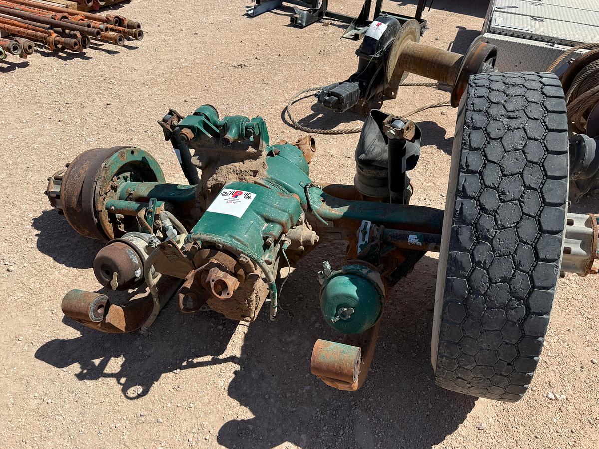 Used ROCKWELL RP23160 23K LBS 4.30 RATIO FRONT REAR DIFF & BANJO HSG W/ HUBS, DRUMS & TIRE WHEEL