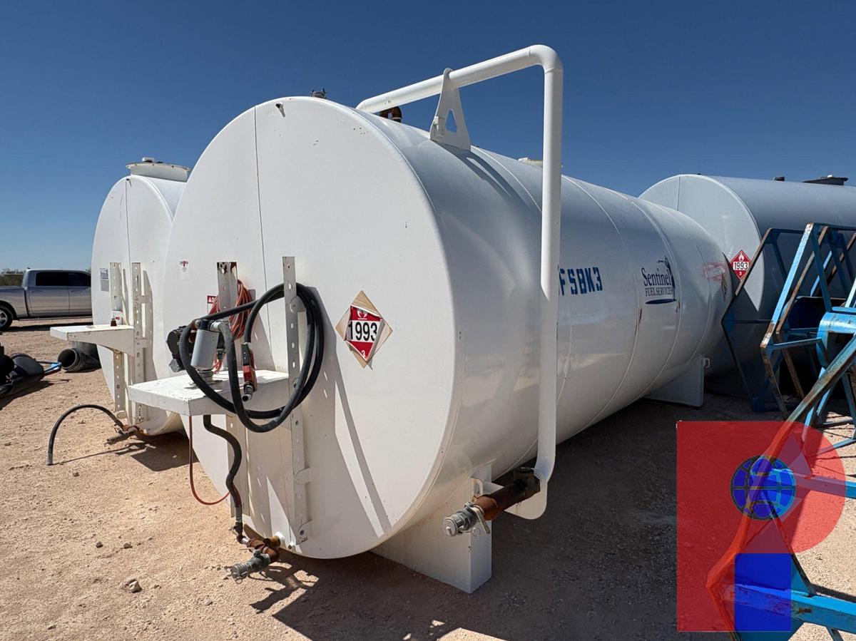 Used SENTINEL 20’ X 8’ 8,000 GALLON DIESEL FUEL TANK
