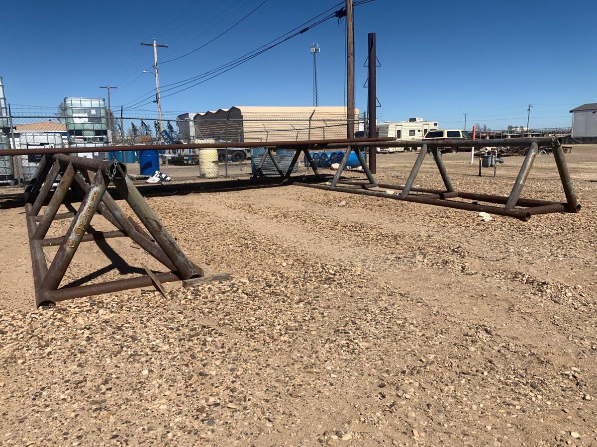 Used (2) 30’ x 42” x 4 1/2” Triangle Pipe Racks