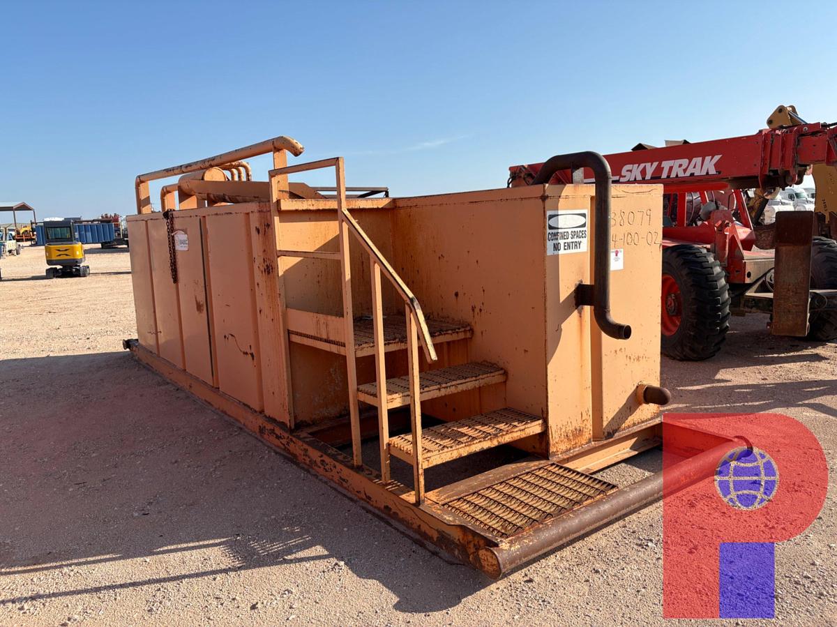 Used 20’ X 7’ X 63” 2-COMPARTMENT OPEN TOP TANK