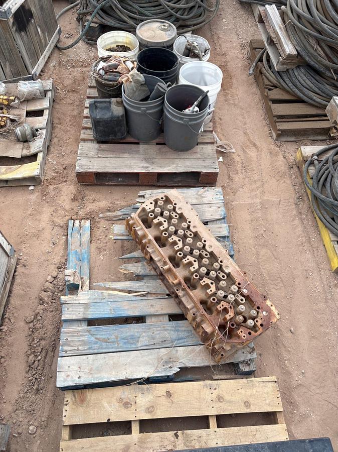 Used (10 pallets) of valve bonnet flanges, blind flanges, 2-1/16” gate valves, etc.