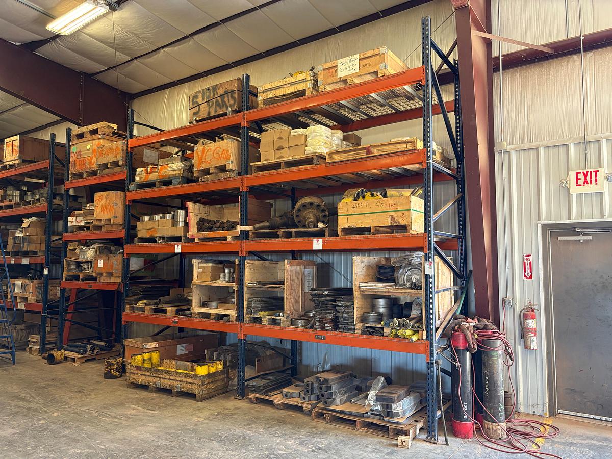 Used 23’ x 4’ x 14’ pallet rack shelving