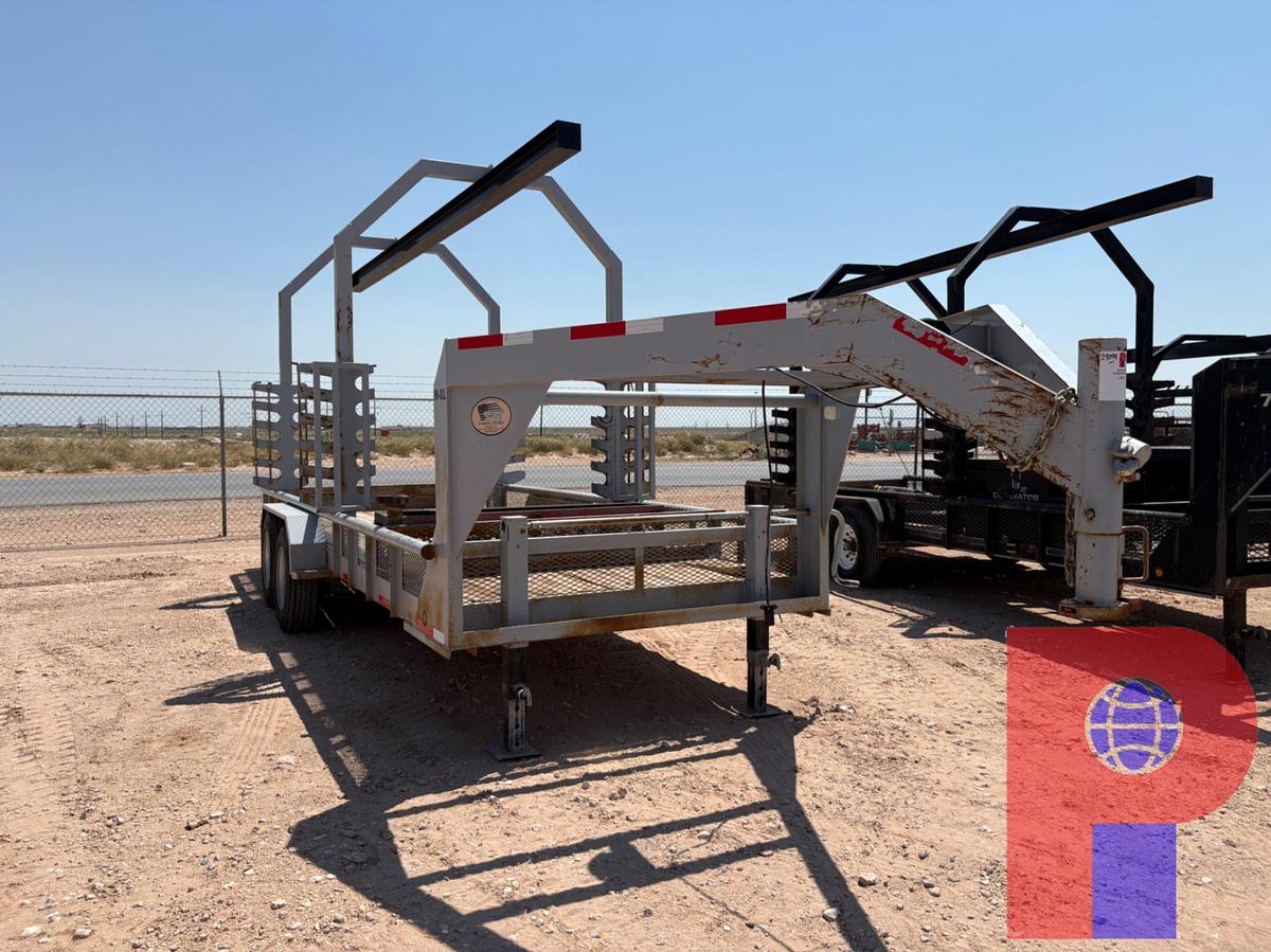 Used 2022 TSI FLOW PRODUCTS 20’ X 7’ T/A GOOSENECK MONORAIL TRAILER