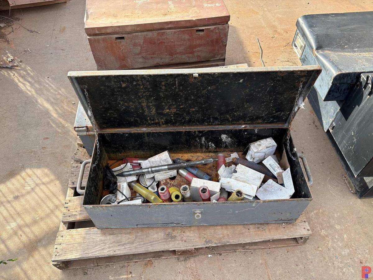 Used (2) 39” X 16” X 11” TOOLBOXES & (1) 3’ X 20” X 24” JOB BOX