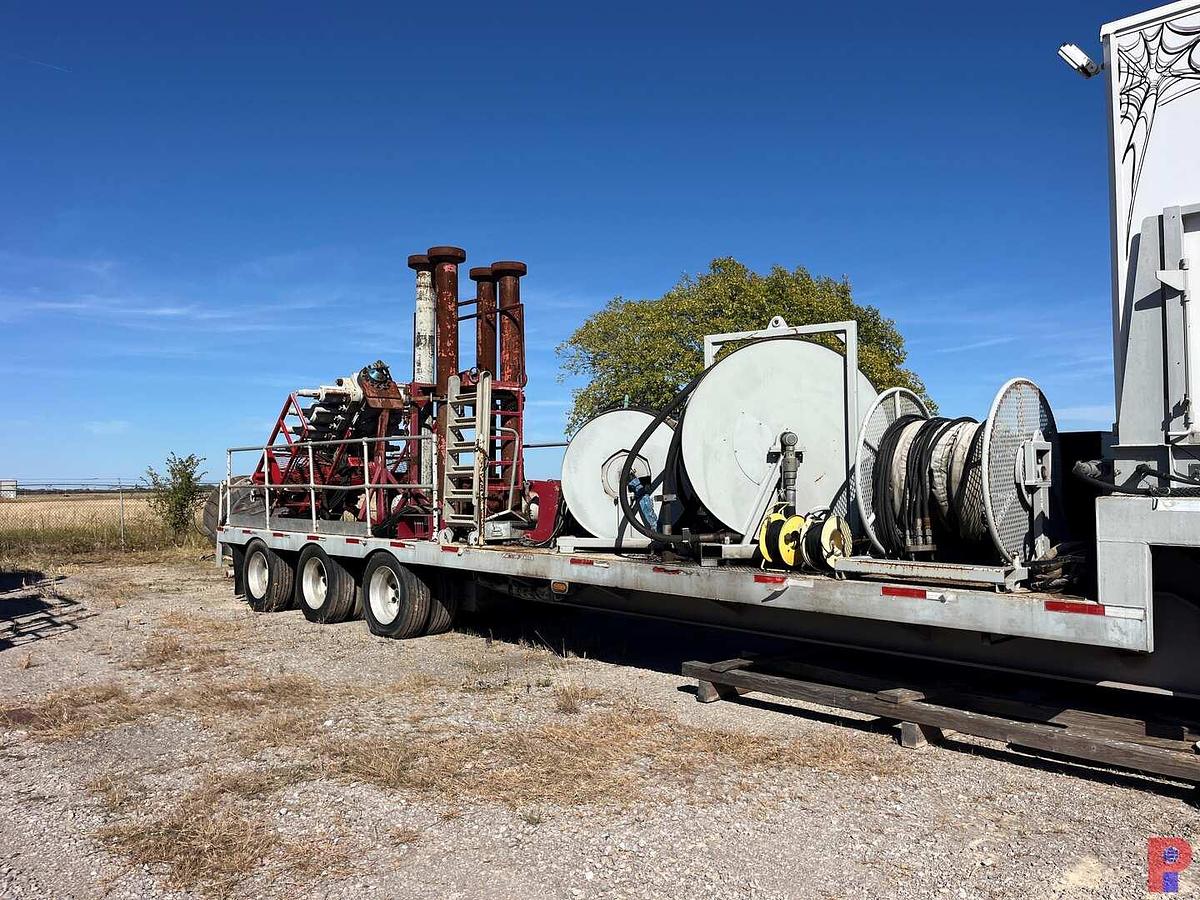 Used 2015 HYDRA RIG 50’ X 102” 3-AXLE COIL TUBING SUPPORT TRAILER