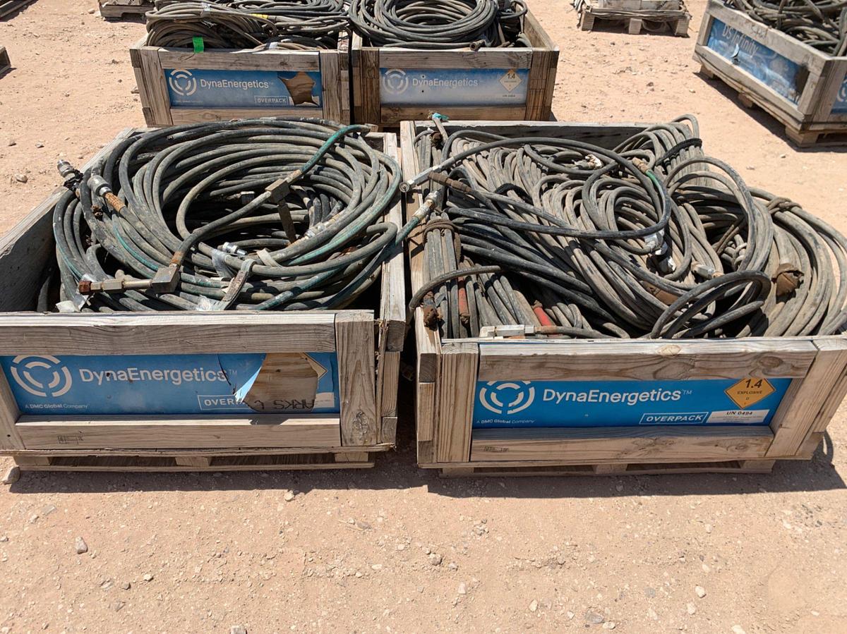 Used (2) Totes of Hydraulic Hoses