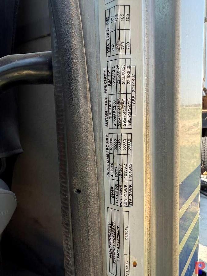 Used 2013 PETERBILT 367 QUAD AXLE COIL TUBING HAUL TRUCK (INOPERABLE)