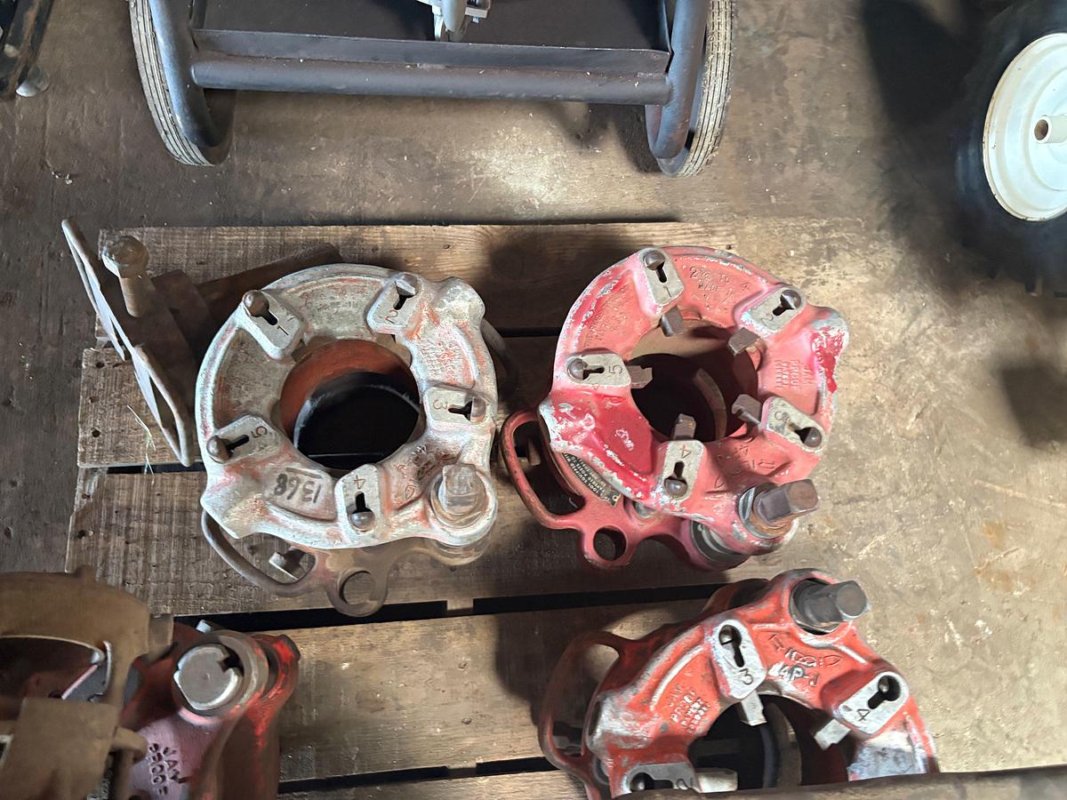 Used Set of (2) ridgid manual pipe threaders, 2-1/2” to 4”