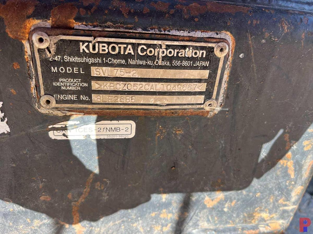 Used 2020 KUBOTA SVL 75-2 TRACK SKID STEER