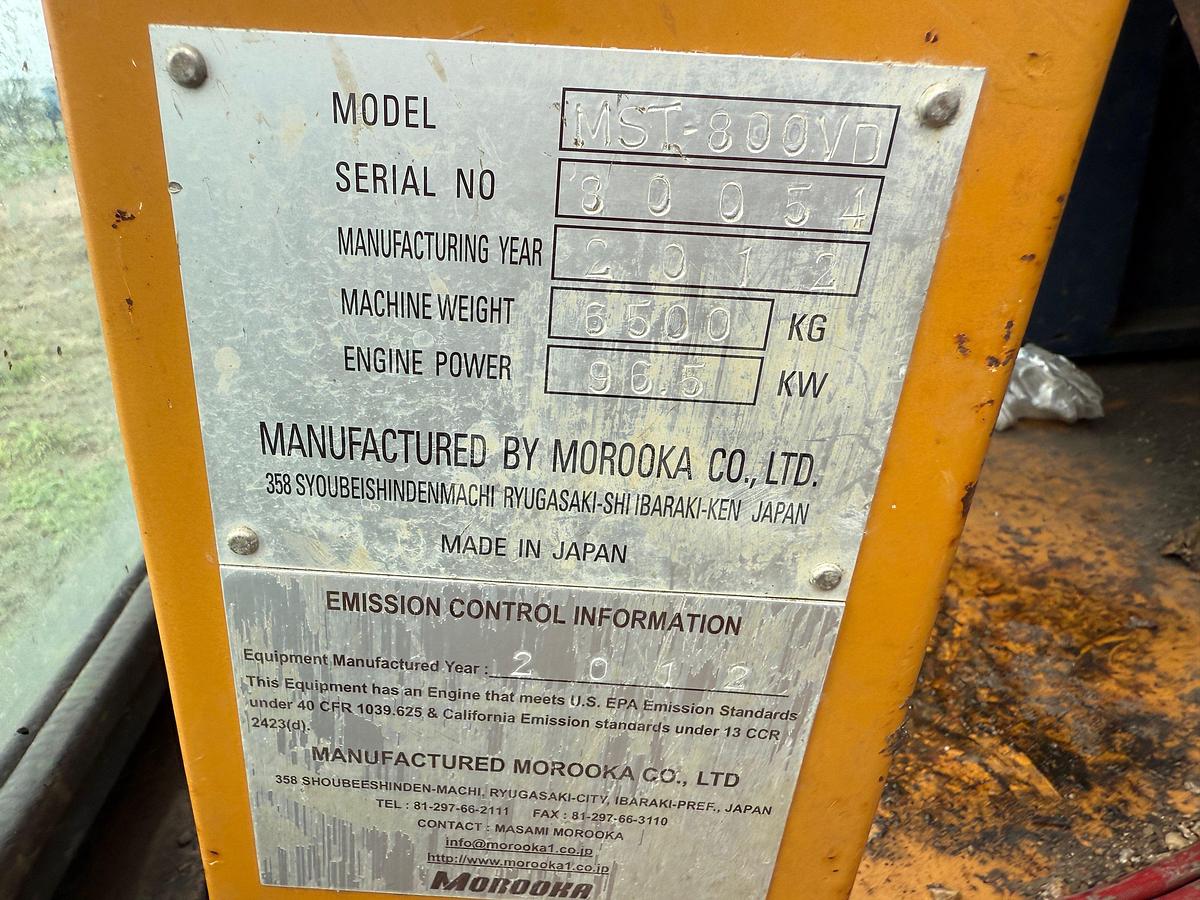 Used 2012 MOROOKA MVT-800VD RUBBER TRACK CRAWLER CARRIER